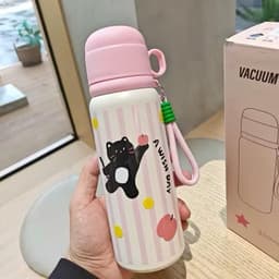 Bình Giữ Nhiệt Dễ Thương Hình Mèo Có Kèm Nắp Làm Cốc 550ML 8