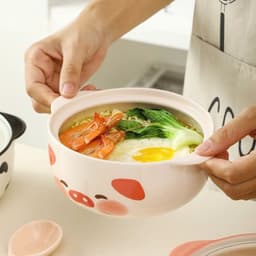Tô Ăn Mì Gốm Sứ Họa Tiết Heo Hồng 5