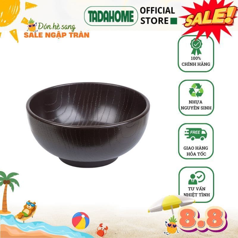 Combo Bát Cơm Vân Gỗ Việt Nhật Chén Ăn Cơm 6856/7/8, Bộ Chén Nhựa Gỗ  Sang Trọng - TADAHOME