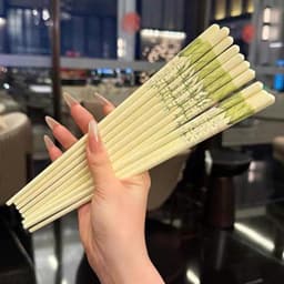 Bộ 5 Đôi Đũa Gốm Sứ Pastel Màu Xanh Hoa Ly, Bộ 5 Đôi Đũa Gốm Sứ Thiết Kế Sang Trọng Tinh Tế VOICON-[DA66] 5