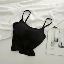 < Kèm Đệm Mút  > Áo 2 Dây Đệm Mút Ngực Co Giãn, Dây Điều Chỉnh quảng châu nơ xinh đẹp -LADYER 5