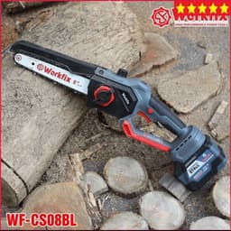 Cưa xích dùng pin WORKFIX WF-CS0801BL, Tốc độ khủng 46000v/p, Không chổi than, Tra nhớt tự động, Hỏa tốc 4