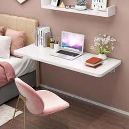 Bàn Làm Việc, Gấp Gọn, Treo Tường, Đa Năng Tiện Dụng, Bao Gồm Ke Gấp Và Phụ Kiện Lắp Ráp, Ốc Vít LUX18 1