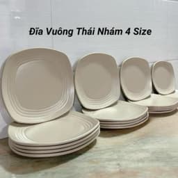 Combo 3,5 Đĩa Vuông Thái Nhám cao cấp Việt Nhật, đĩa đựng đồ , đựng hoa quả nhà hàng khách sạn 2