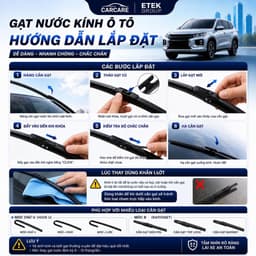 BỘ GẠT MƯA Xe TOYOTA Vios, Camry, Altis, Fortuner, Yaris - COMBO 2 GẠT Thân Mềm 3 Khúc Cao Cấp UP PARTS 2