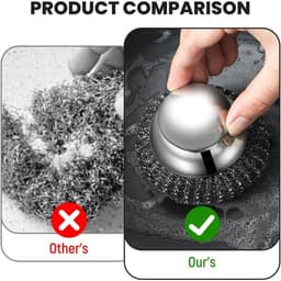 Máy chà sàn nồi bằng thép không gỉ có tay cầm Bàn chải làm sạch mạnh mẽ cho bồn rửa và dụng cụ nấu ăn Dụng cụ bền bỉ 7