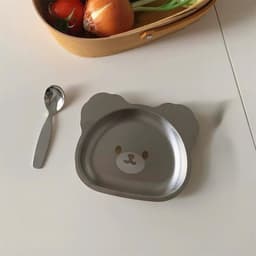 Khay Inox Cho Bé Ăn Dặm Kèm Thìa Inox 316, Bộ Khay Ăn Cho Bé Hình Hoạt Hình Ngộ Nghĩnh Tặng Kèm Thìa VOICON-[SS67] 5