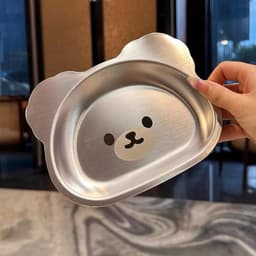 Khay Inox Cho Bé Ăn Dặm Kèm Thìa Inox 316, Bộ Khay Ăn Cho Bé Hình Hoạt Hình Ngộ Nghĩnh Tặng Kèm Thìa VOICON-[SS67] 3
