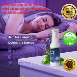 Chai Xịt Thảo Mộc Tự Nhiên Sleep Spray-Cải Thiện Rối Loạn Giấc Ngủ & Mất Ngủ, Khó Ngủ_ZÁ SOCKKK   1