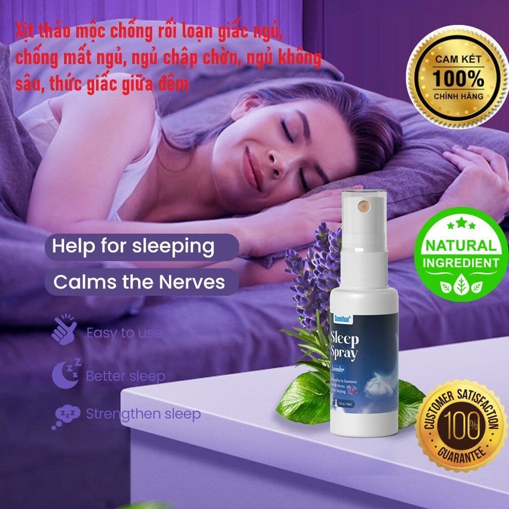 Chai Xịt Thảo Mộc Tự Nhiên Sleep Spray-Cải Thiện Rối Loạn Giấc Ngủ & Mất Ngủ, Khó Ngủ_ZÁ SOCKKK  