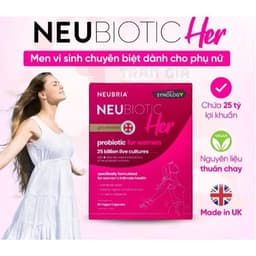 Neubiotic Her, Men vi sinh phụ khoa,ngăn ngừa vấn đề phụ khoa và cải thiện hệ tiêu hoá, hộp 30 viên 6