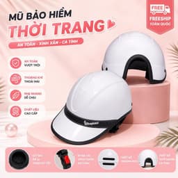 [ĐẠT CHUẨN AN TOÀN] nón bảo hiểm kết đai da vespa Nam/ Nữ chất lượng 4