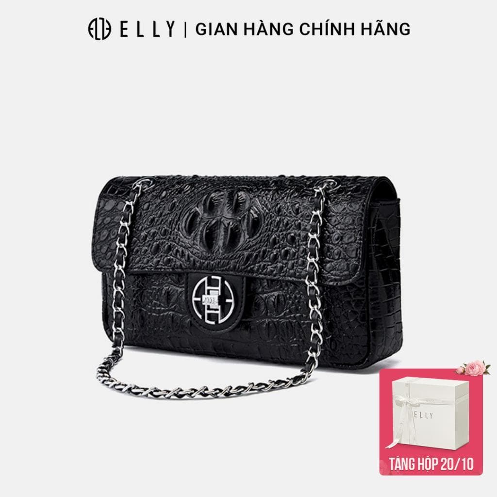 [Tặng hộp 20.10] Túi xách nữ ELLY ET97 túi đeo chéo đeo vai da thật cao cấp thời trang tiện dụng