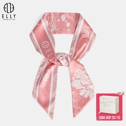 [Tặng hộp 20.10] Khăn lụa ELLY ES3 khăn lụa nữ đa năng phụ kiện thời trang cao cấp họa tiết thanh lịch 1