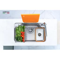 CHẬU RỬA BÁT 1 HỐ NOBINOX TASA NX8050 | Kích thước 80x50cm | Bản nâng cấp B180 3
