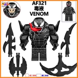 Venom Venom Đồ chơi Lắp ráp Nhân vật Phản Diện Siêu Anh Hùng Mô hình Venom, Anti Venom,Riot AF321-AF326 2