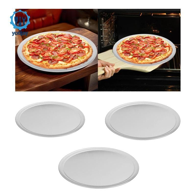 Khay nướng tròn cho Pizza Tấm chống dính hợp kim nhôm hạng nặng để sử dụng trong lò nướng