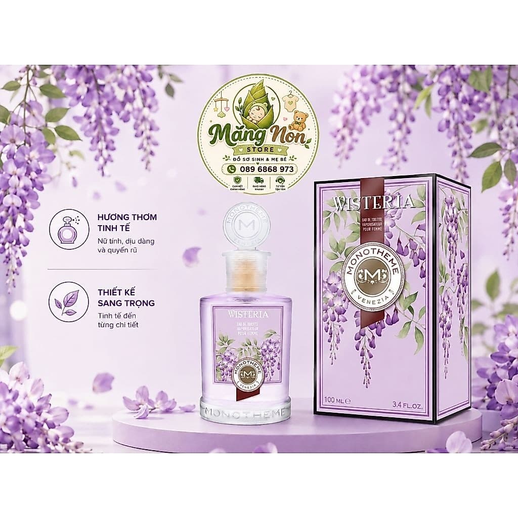 [ CHÍNH HÃNG ] Nước hoa Monotheme Wisteria EDT 100ml