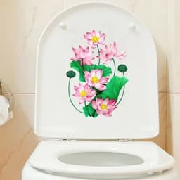 Miếng Dán Tường Hoa Sen 3D Sang Trọng, Tinh Tế, Trang Trí Nhà, Toilet, Tủ Lạnh 9