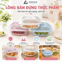 Combo 3 Rổ vuông nắp đựng đồ Việt Nhật (MS:199), Rổ đựng rau củ quả, bát đĩa tiện lợi -Buôn rẻ 01623 1
