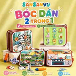 Đồ chơi tranh tô màu nước ma thuật kèm học liệu bóc dán nhiều chủ đề cho bé bộ tập vẽ tranh màu nước trẻ em 1
