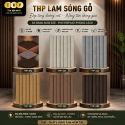 Combo 100 tấm THP Lam sóng gỗ xốp pvc cao cấp chính hãng trang trí nhà đẹp 3