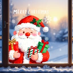Decall dán trang trí noel, ngày giáng sinh, Thích hợp cho gia đình, quán cà phê, cửa hàng Trang trí 3