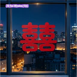 DECAL CHỮ HỶ  CỠ LỚN BÓC DÁN TRANG TRÍ CỬA KÍNH, TƯỜNG.... 2