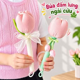 Búa Hoa Tulip Búa Ngải Cứu Đấm Lưng Đả Thông Kinh Lạc Mẫu Hoa Lụa 3
