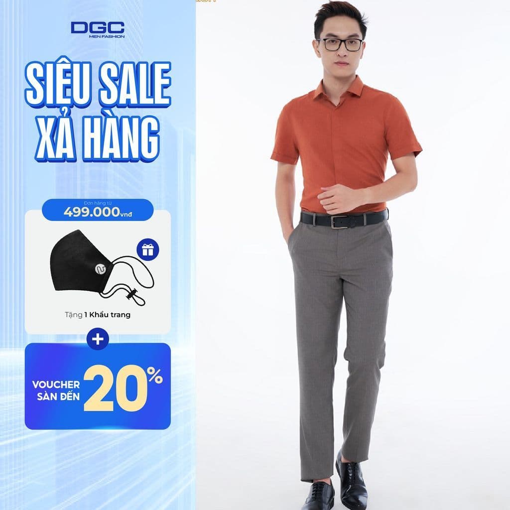 Quần Tây Nam DGC Công Sở Dáng Ống Suông - Chất Vải Cao Cấp, Co Giãn Thoải Mái Mọi Vận Động SQTBA08M