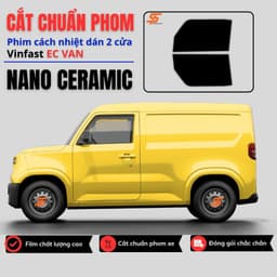 Phim Cách Nhiệt Nano Ceramic Cắt Chuẩn Phom 2 Cửa Vinfast EC VAN Cản 99% UV Dễ Dàng Tự Dán Tại Nhà Không Cần Lấy Phom 1