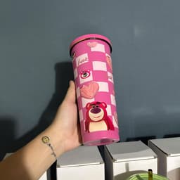 Cốc giữ nhiệt 750ml hoạ tiết hoạt hình dễ thương xinh xắn ( Tặng Phụ Kiện ) 7