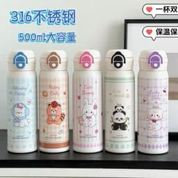Bình Giữ Nhiệt 316L Cao Cấp 500ml Inox 316 An Toàn Chống Gỉ Sét 3 Cách Uống Tiện Lợi Có Dây Rơm VOICON-[CU22] 4