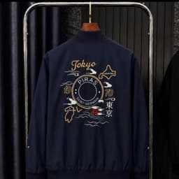 Áo khoác Gió Bomber Hoạ tiết TOKYO chất gió 2 lớp bo gân thời trang cao cấp 6