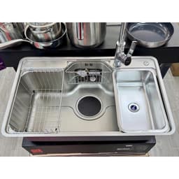 CHẬU RỬA BÁT 1 HỐ NOBINOX LIKEN NL725D | KÍCH THƯỚC 80X50cm | BỀ MẶT MỊN 2