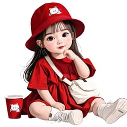 HỎA TỐC Decal Dán Xe Hơi Hình Bé Gái Đội Mũ Đỏ Cá Tính Chống Thấm Nước - Tem Dán Trang Trí Độc Đáo, Nổi Bật 7
