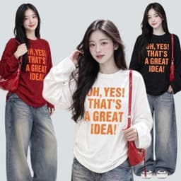 Áo thun form rộng chất cotton cõ giãn in hoạ tiết chữ nổi bật phong cách CT YES17 4 9 7 1