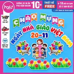 SET CHÀO MỪNG NGÀY NHÀ GIÁO VIỆT NAM 20/11 – FORMEX 5MM IN UV CẮT CNC  2