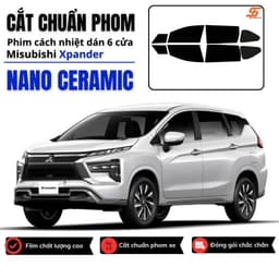 Phim cách nhiệt Nano Ceramic CẮT CHUẨN PHOM 6 ô cửa xe Xpander, dễ dáng tự dán tại nhà 1