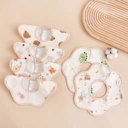 Yếm ăn dặm chống thấm, Yếm tròn xoay 360 độ chống thấm cao cấp cho bé nhiều họa tiết Freeship 4
