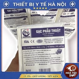 [Hộp 100 Miếng] Gạc Y Tế Phẫu Thuật Đắp Mặt Nạ An Lành 10cmx10cmx 6 Lớp 9