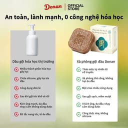 (Chính Hãng) Donan Xà phòng gội đầu - Làm sạch da đầu, giảm rụng tóc, kích thích mọc tóc mới, giúp tóc dày và chắc khỏe. 6