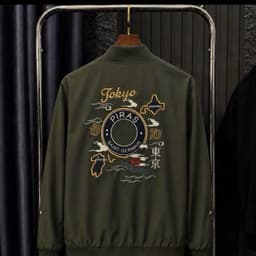 Áo khoác Gió Bomber Hoạ tiết TOKYO chất gió 2 lớp bo gân thời trang cao cấp 7