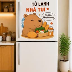 [Hỏa Tốc] Decal Dán Tủ Lạnh Hoạt Hình "Dễ Thương, Vui Nhộn" Chống Thấm Nước, Bền Đẹp 5