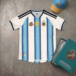Bộ Quần Áo Bóng Đá Đội Tuyển Argentina Kỉ Niệm 125 năm - Vải Polyester Gai Thái Cao Cấp 4