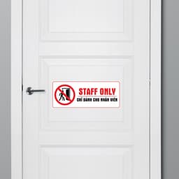 [Hỏa Tốc] Decal Dán "Staff Only - Lối Đi Chỉ Dành Cho Nhân Viên" Chống Thấm Nước, Bền Đẹp 2