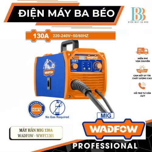 Máy hàn  MIG không dùng bình khí 130A Wadfow WWFC1301