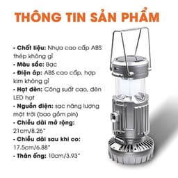 Đèn Bão Kiêm Quạt 9299 Năng Lượng Mặt Trời và Đèn Cắm Trại Năng Lượng Mặt Trời 3in1 SZ-03 3