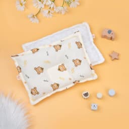 Gối Lõm Xô Muslin Cho Bé Sơ Sinh - Gối Nằm Chống Bẹp Đầu Cho Bé 8