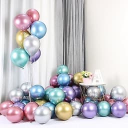 [GIÁ SỈ] Set 50 Bóng Bay Mạ Chrome Siêu Nhũ Trang Trí Sinh Nhật ,Bong Bóng Trang Trí Phòng Cưới, Sự Kiện 7